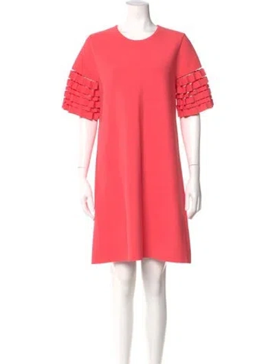 Pre-owned Lela Rose Crew Neck Knee-length Dress W/ Tags In Pink