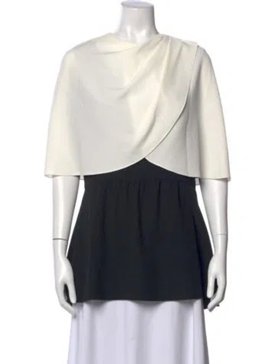 Pre-owned Lela Rose Crew Neck Sleeveless Blouse In Multi
