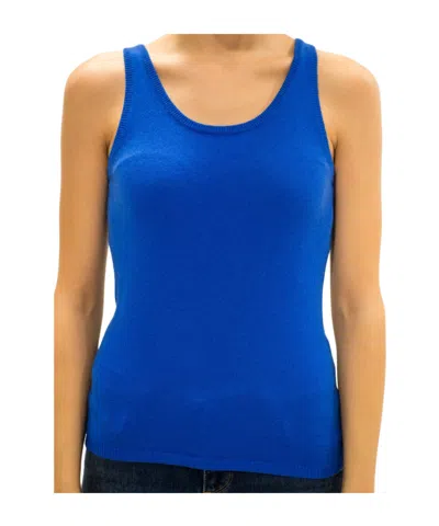 Lela Rose Crew Neck Vest In Blue
