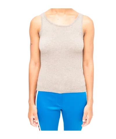 Lela Rose Crew Neck Vest In Neutral