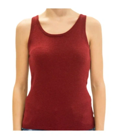 Lela Rose Crew Neck Vest In Red