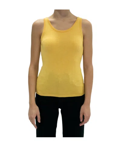 Lela Rose Crew Neck Vest In Yellow