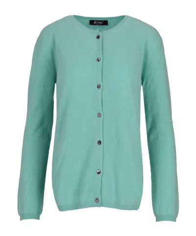 Lela Rose Crew-neck Cardigan In Green