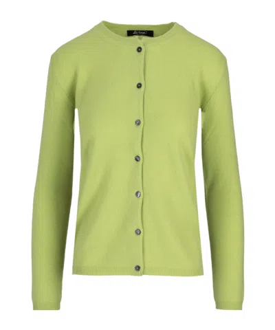 Lela Rose Crew-neck Cardigan In Green