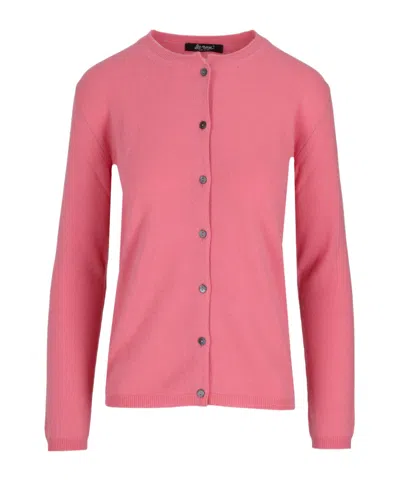 Lela Rose Crew-neck Cardigan In Pink