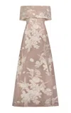 Lela Rose Deedie Fil Coupe Gown In Nude