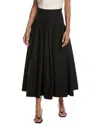 Lela Rose Drop-waist Skirt In Black