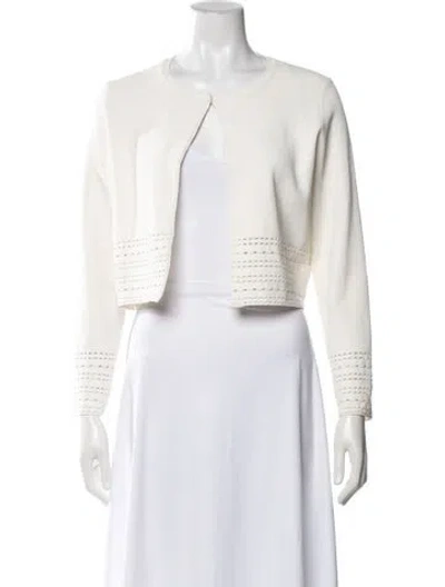 Pre-owned Lela Rose Evening Jacket In White