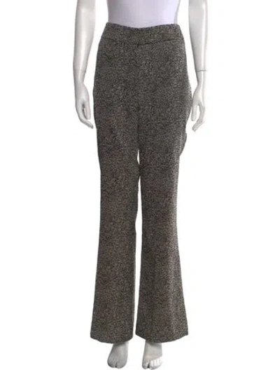 Pre-owned Lela Rose Flared Pants In Black