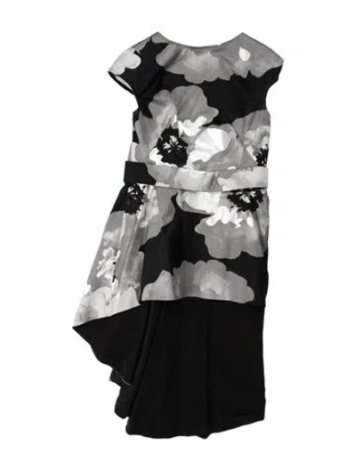 Pre-owned Lela Rose Floral Print Knee-length Dress In Multi