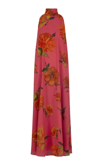 Lela Rose Floral-print Maxi Dress