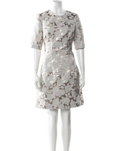 Pre-owned Lela Rose Floral Print Mini Dress