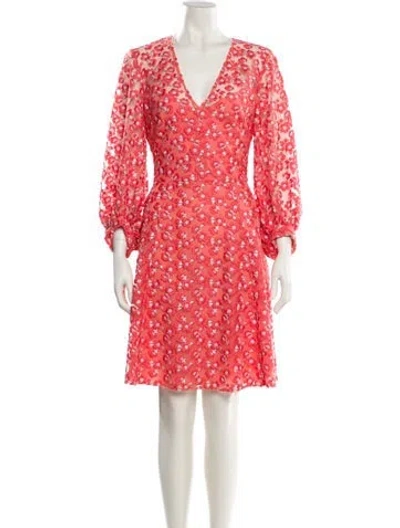 Pre-owned Lela Rose Floral Print Mini Dress