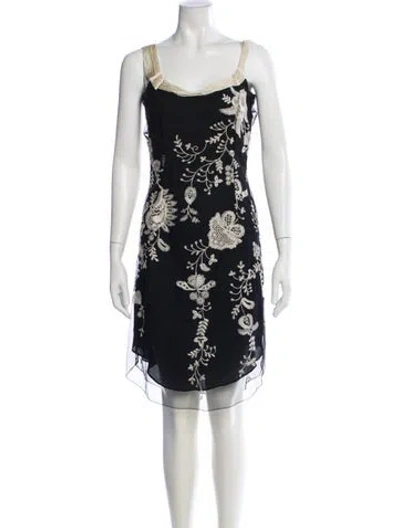 Pre-owned Lela Rose Floral Print Mini Dress
