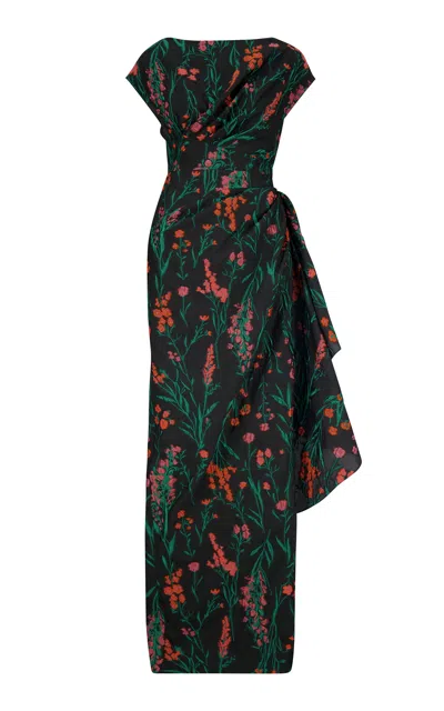 LELA ROSE FLORENCE FLORAL FIL COUPE GOWN