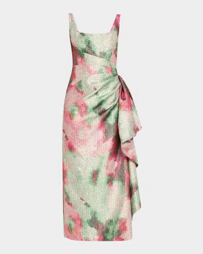 Lela Rose Florence Scoop-neck Midi Sheath Dress