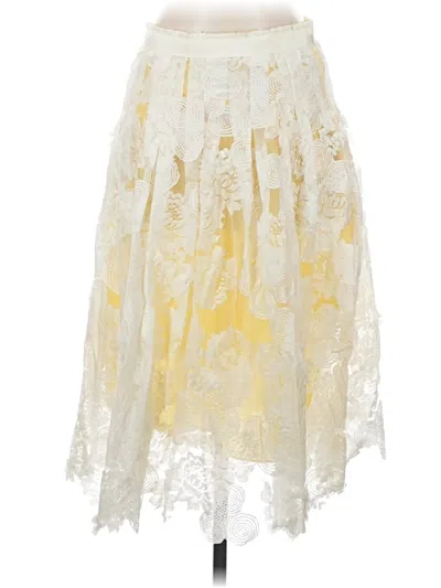 Pre-owned Lela Rose Formal Skirt In Ivory
