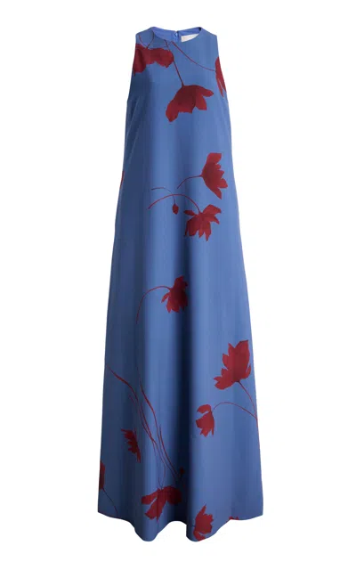 Lela Rose Francie Floral Printed Crepe Gown