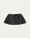 Lela Rose Guipure Lace Reversible Capelet In Black