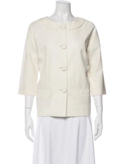 Pre-owned Lela Rose Jacket In Neutral