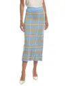 Lela Rose Jacquard Plaid Skirt In Multi