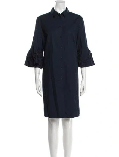 Pre-owned Lela Rose Knee-length Dress In Blue