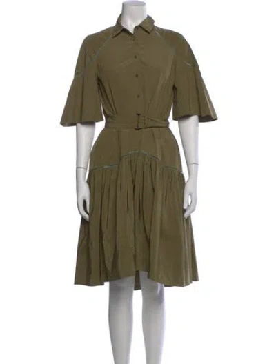 Pre-owned Lela Rose Knee-length Dress In Green