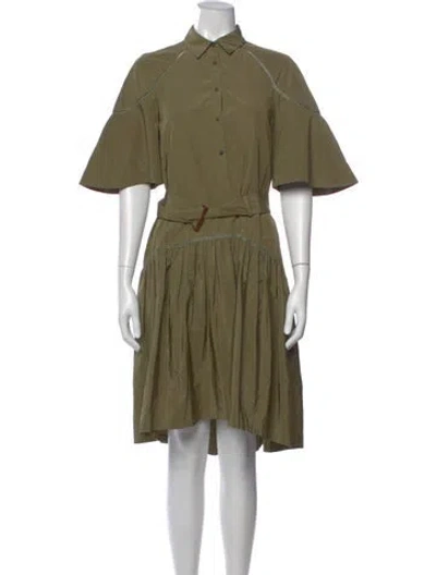 Pre-owned Lela Rose Knee-length Dress In Green
