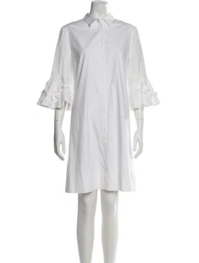 Pre-owned Lela Rose Knee-length Dress In Neutral