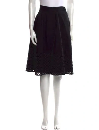 Pre-owned Lela Rose Knee-length Skirt In Black