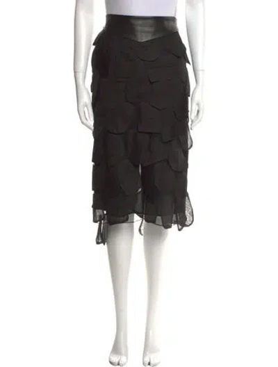 Pre-owned Lela Rose Knee-length Skirt In Black