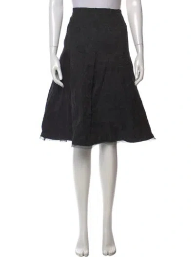 Pre-owned Lela Rose Knee-length Skirt In Black