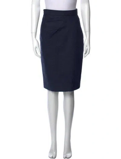 Pre-owned Lela Rose Knee-length Skirt In Blue