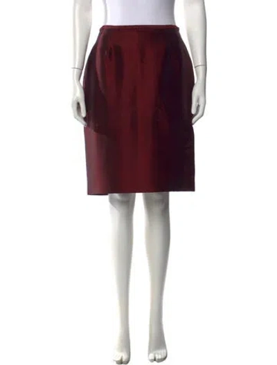 Pre-owned Lela Rose Knee-length Skirt In Burgundy