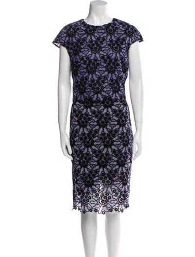 Pre-owned Lela Rose Lace Pattern Eyelet Trim Skirt Set In Multi