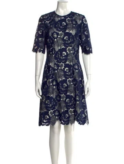 Pre-owned Lela Rose Lace Pattern Knee-length Dress In Multi