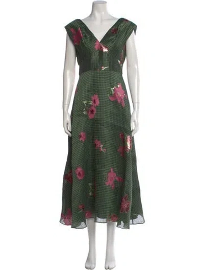Pre-owned Lela Rose Linen Long Dress