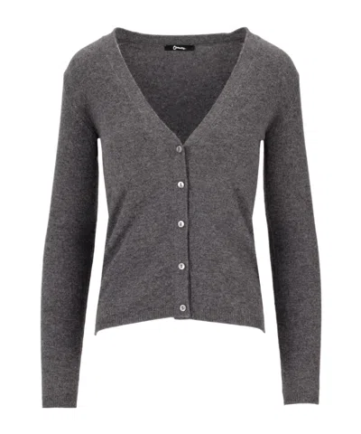 Lela Rose Long-sleeve Knitted Cardigan In Black