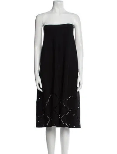 Pre-owned Lela Rose Midi Length Skirt In Black