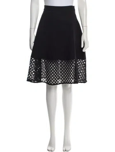 Pre-owned Lela Rose Midi Length Skirt In Black