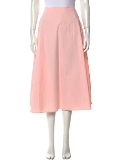 Pre-owned Lela Rose Midi Length Skirt In Pink