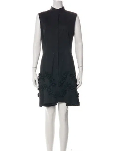 Pre-owned Lela Rose Mini Dress In Black
