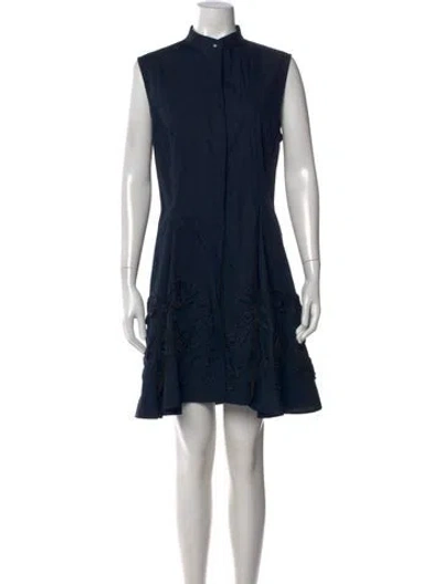 Pre-owned Lela Rose Mini Dress In Blue