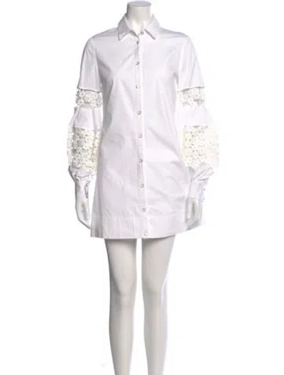 Pre-owned Lela Rose Mini Dress In Neutral