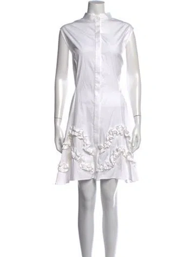 Pre-owned Lela Rose Mini Dress W/ Tags In White