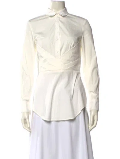 Pre-owned Lela Rose Mini Dress In White