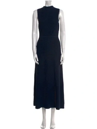 Pre-owned Lela Rose Mock Neck Long Dress In Multi