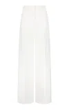 Lela Rose Molly Stretch-twill Straight-leg Pants In Ivory