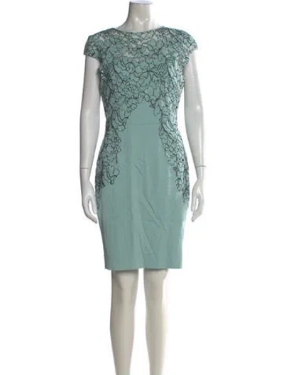 Pre-owned Lela Rose Nylon Knee-length Dress In Blue