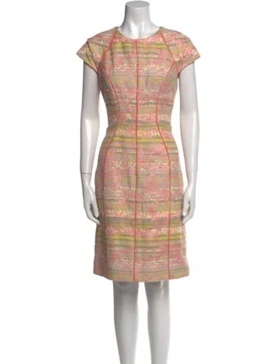 Pre-owned Lela Rose Nylon Knee-length Dress In Pink